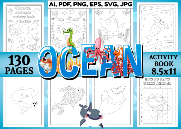 A Review for Crafters: Ocean Animal Kids Activity Graphics