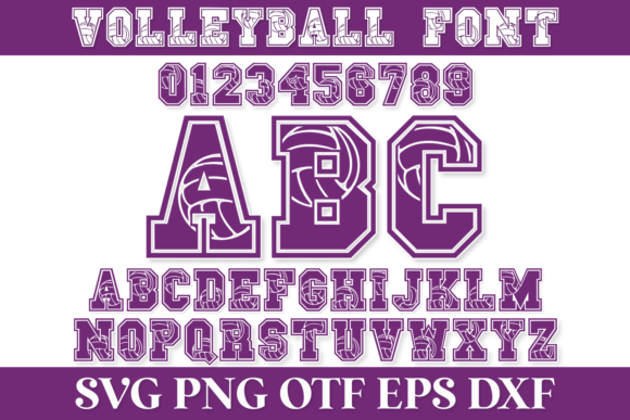 A Volleyball Alphabet & Numbers SVG Set for Blog Graphics