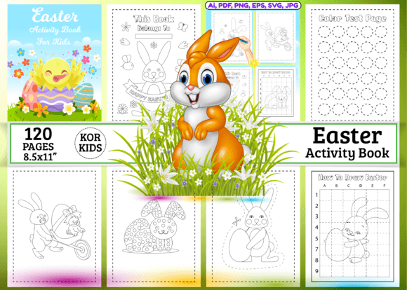 Easter Activity Pages for Kids: Graphics for Seasonal Publishing