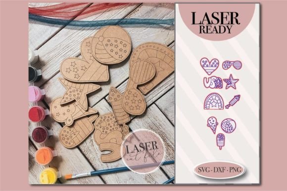 Patriotic DIY Laser-Cut Crafts for Home Decor