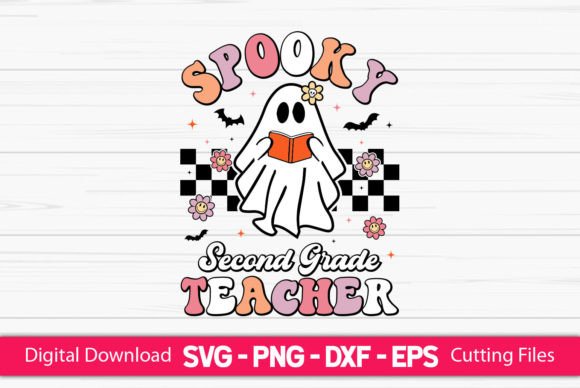 Spooky Second Grade Teacher Graphics for Craft-Based Brands